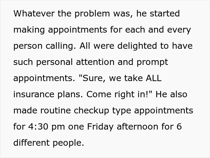 Man receiving calls meant for doctor, booking appointments for callers without changing his phone number.