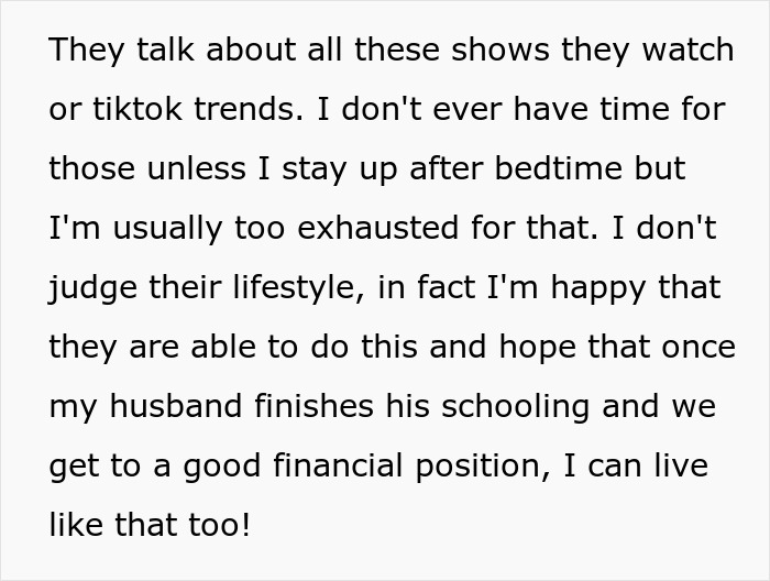 Working mom responds to in-laws who assume her once-a-week daycare schedule means she has an easy job. - 9