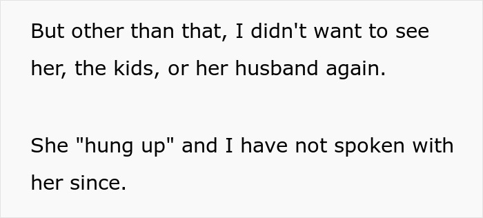 Woman cuts ties with sister due to lazy parenting causing behavioral issues in her three children. Woman cuts ties with sister due to lazy parenting causing behavioral issues in her three children.
