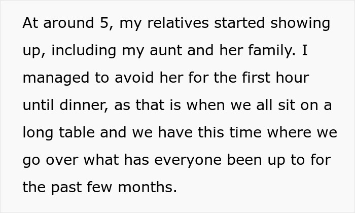 Text excerpt describing an aunt ignoring her nephew until he gets a job, then demanding his salary for her son's education.