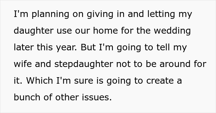 Man refuses to let daughter get married in his yard, causing a rift and ruining their relationship.