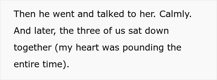 Text describing a tense conversation where a girlfriend feels confused and livid after her boyfriend&rsquo;s sister starts hitting on her as a test.