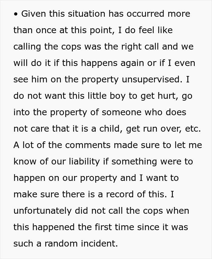 Woman catches neighbor&rsquo;s son in her home, surprised by parents&rsquo; casual reaction and concerns about liability and safety.