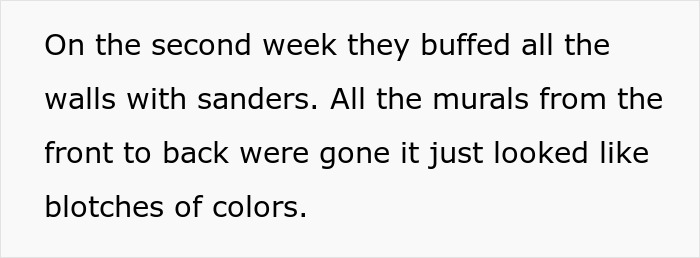 Text about landlord&rsquo;s daughter dealing with walls, murals buffed and an unexpected surprise in a cool house renovation.