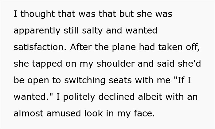 Woman pretends to be asleep to claim passenger's aisle seat on a crowded airplane, refusing to move or budge. Woman pretends to be asleep to claim passenger's aisle seat on a crowded airplane, refusing to move or budge.