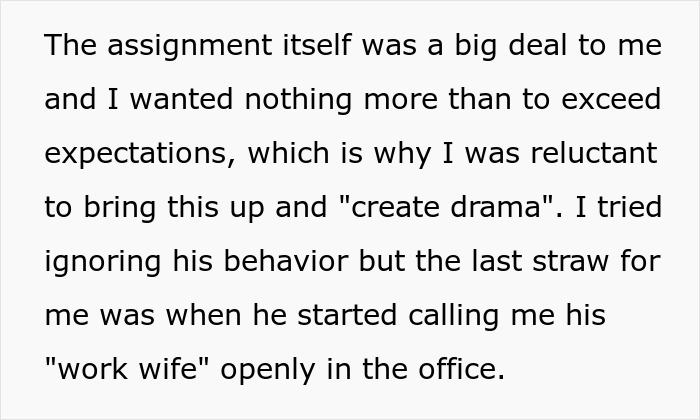 Woman Escalates Situation To Boss After New Guy Flirts And Keeps Calling Her His Work Wife