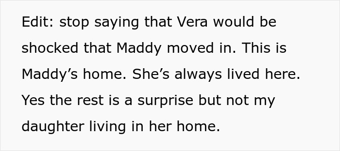 Text discussing a caring dad letting his pregnant daughter move back home and related family tensions.