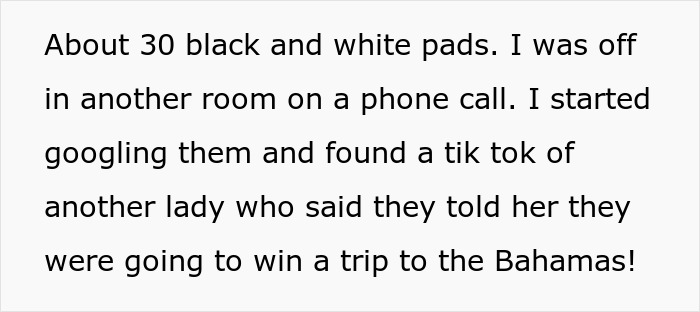 Text describing a grandkid losing patience with villainous vacuum cleaner salespeople and kicking them out.