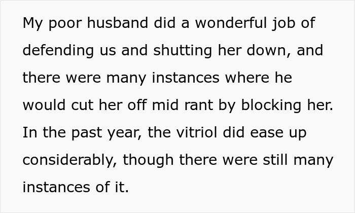 Text excerpt describing a woman shocked by her mother-in-law’s hatred after losing her husband. - 6