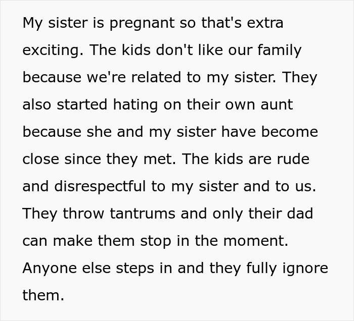 Text describing family issues with disrespectful kids and close relationships causing tension at family events. - 3