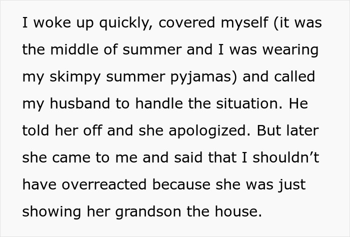 Person expressing frustration after mother-in-law live streamed them sleeping to relatives, struggling to move on from incident. Person expressing frustration after mother-in-law live streamed them sleeping to relatives, struggling to move on from incident.