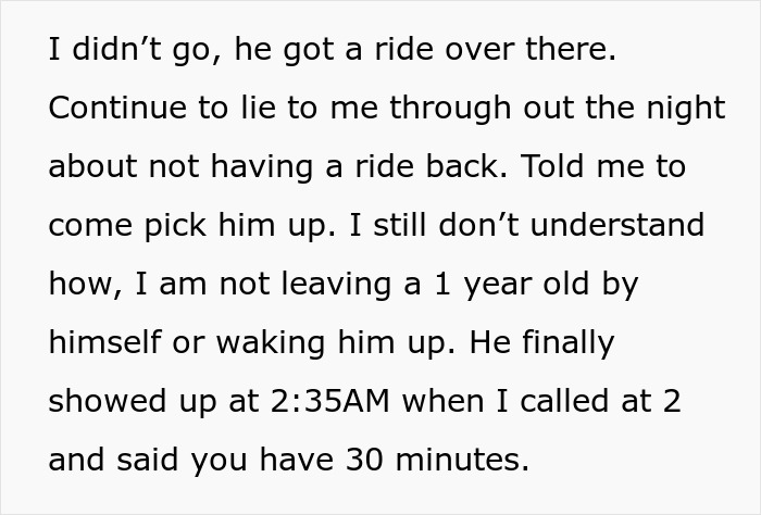 Text excerpt showing frustration during a family vacation, highlighting issues with a man-child husband&rsquo;s behavior.