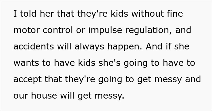 Text discussing kids lacking fine motor control and impulse regulation, highlighting messy toddlers and relationship challenges.