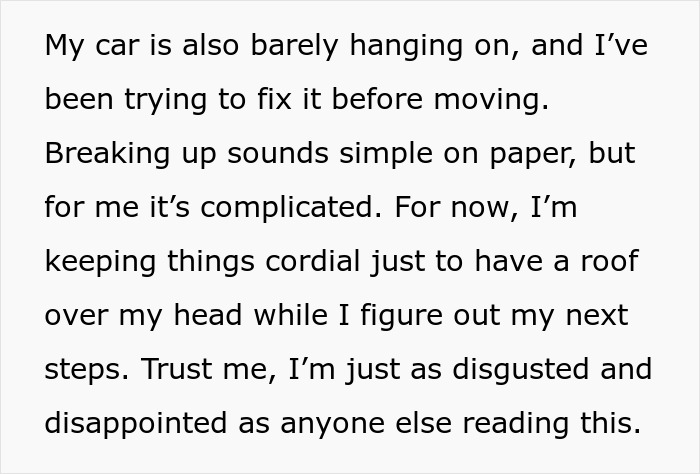 Text excerpt showing a woman&rsquo;s story about regret after a jealous freak-out and checking her boyfriend&rsquo;s phone.