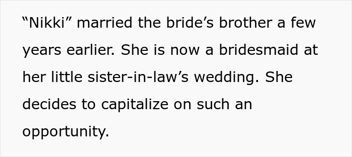 Bride&rsquo;s bridesmaid at wedding, dressed in formal attire, highlighting family treats wedding as a convenient celebration time.