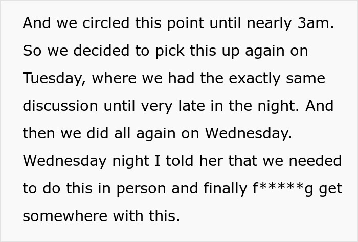 Text showing a discussion lasting until 3am about a dad standing by his gay son despite wife&rsquo;s upset reaction.