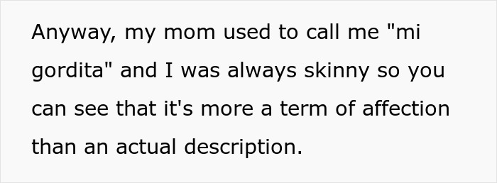 Text excerpt discussing affectionate nicknames from family, highlighting woman shocked by brother's cruel wife nicknames. Text excerpt discussing affectionate nicknames from family, highlighting woman shocked by brother's cruel wife nicknames.