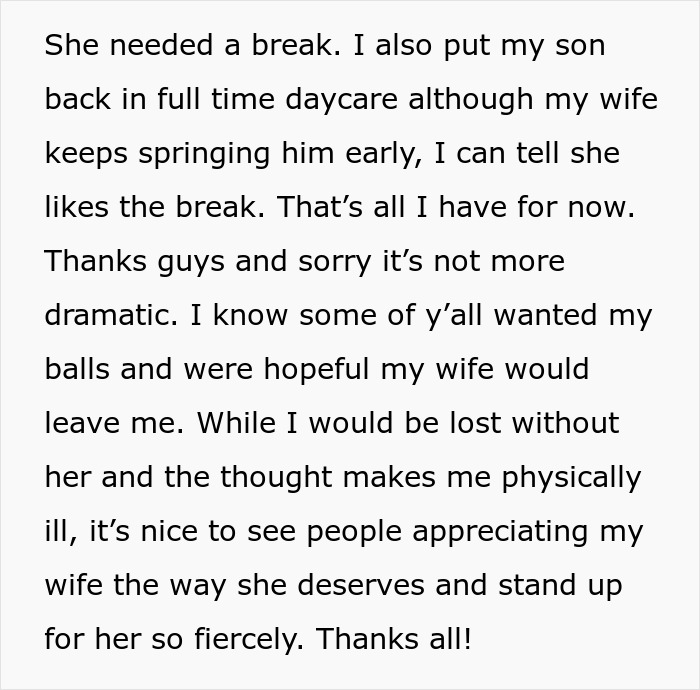 Alt text:
Man tells wife she couldn&rsquo;t do it without him and watches her prove him wrong with strength and resilience.