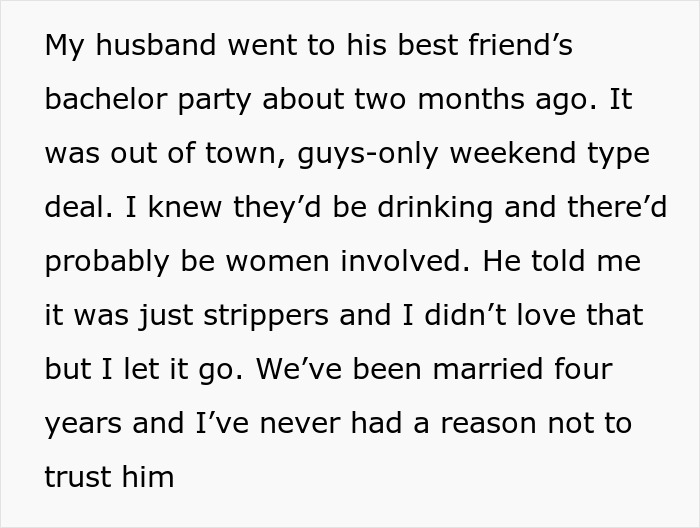 Wife surprised by visitor at work as woman claims pregnancy after husband’s boys’ weekend revealed in emotional story. - 3