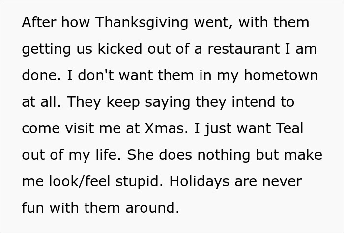 Alt text: Woman cuts ties with sister after lazy parenting leads to disruptive kids and family conflict during holidays. Alt text: Woman cuts ties with sister after lazy parenting leads to disruptive kids and family conflict during holidays.