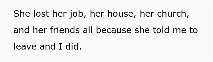 Text on a white background saying she lost everything after telling her teen son to leave home and regrets it deeply. - 16