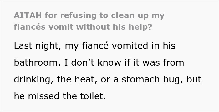Mother caring for 10-month-old disputes fiancé’s request to clean vomit, creating household tension and caregiving challenges. Mother caring for 10-month-old disputes fiancé’s request to clean vomit, creating household tension and caregiving challenges.
