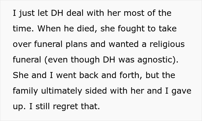 Widow struggles with mother-in-law over moving back to home country with her three children and custody issues.