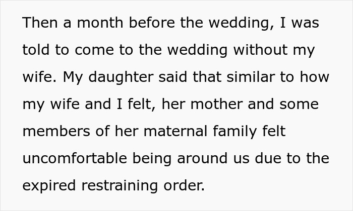 Text excerpt about a man refusing to let his daughter get married in his yard causing relationship issues.