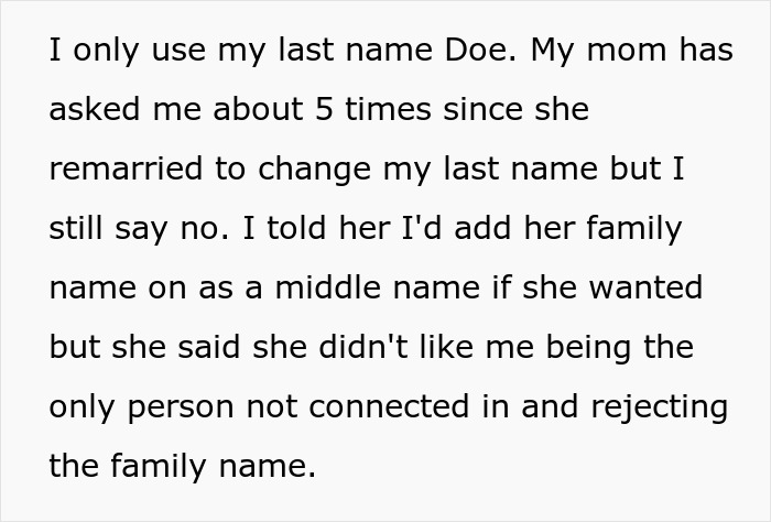 Teen wants to keep late father&rsquo;s last name despite mother&rsquo;s upset over family name change request.