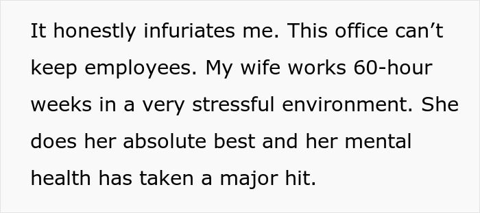 Text about employee stress and mental health impact, related to Emokoyee not showing up and receiving a formal reprimand.