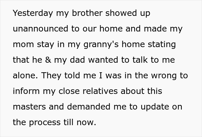 Text post explaining a man getting sick every time he eats food touched by his dad, questioning if it's intentional.