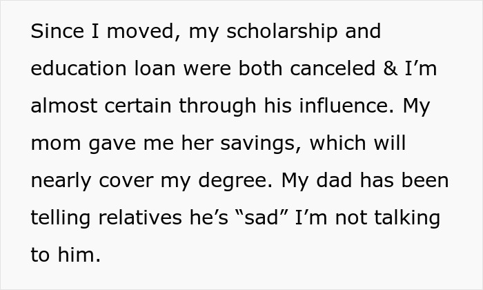 Text about a man getting sick every time he eats food his dad touched, questioning if it&rsquo;s intentional.