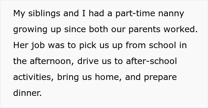 Nanny catching neighbor stealing fruit from garden, serving a steaming plate as a clever act of revenge.