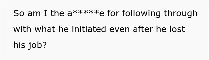 Alt text: Man demanding divorce from fat and lazy wife continues despite losing his job, questioning if he's wrong to proceed Alt text: Man demanding divorce from fat and lazy wife continues despite losing his job, questioning if he's wrong to proceed