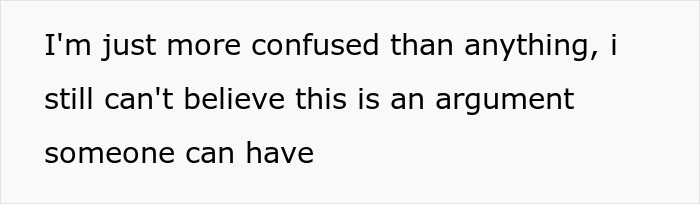 Text on a white background reads a personal statement about confusion over an argument, related to jealousy and relationship issues.