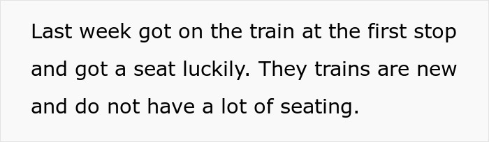 Man standing up to train bully who is upset and huffing after not getting his way on a crowded train.