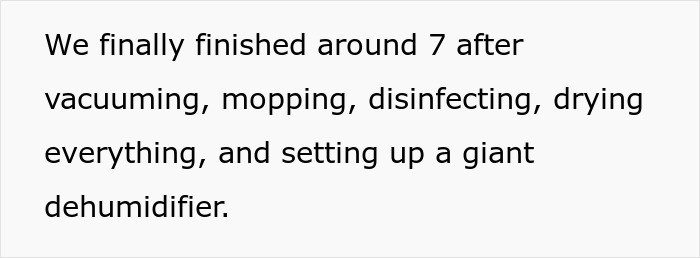 Couple cleaning and shoveling smelly sewage mess at home after MIL skips disaster to keep salon appointment.