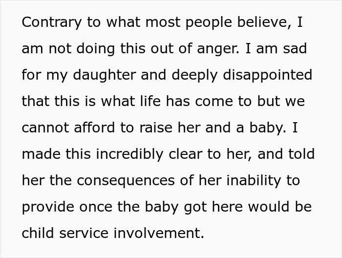 Text of a father explaining his difficult decision to call CPS on his teen daughter due to financial and family concerns.