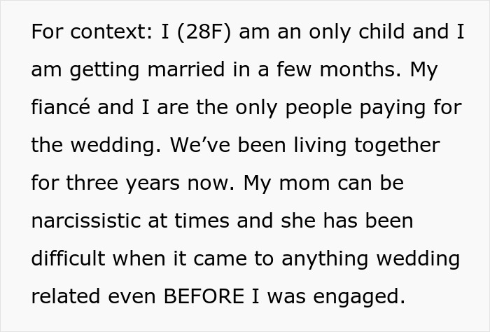 Text excerpt discussing wedding night tension due to bride’s mom insisting on staying near the honeymoon suite. Text excerpt discussing wedding night tension due to bride’s mom insisting on staying near the honeymoon suite.