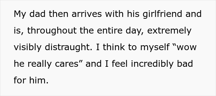 Text describing a woman appalled by her dad’s reaction to her giving birth to his dead grandchild. Text describing a woman appalled by her dad’s reaction to her giving birth to his dead grandchild.