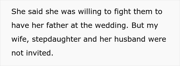 Text excerpt about a man refusing to let his daughter have her wedding in his yard, causing relationship issues.