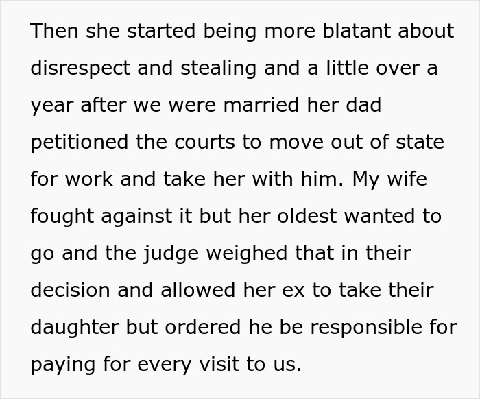 Man refusing to let wife&rsquo;s daughter live with his kids leads to marriage breakup and custody court decision.