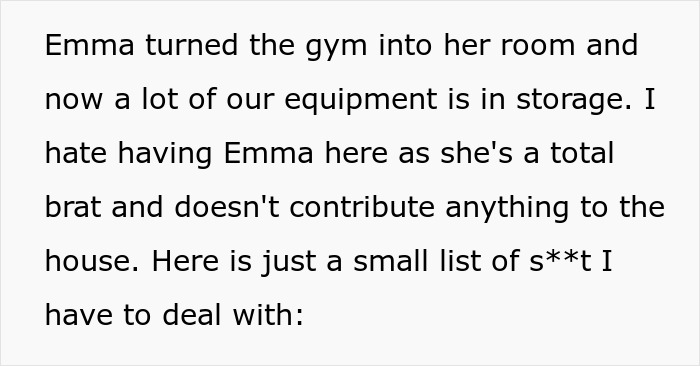 Text describing frustrations with a temporary houseguest responsible for cleaning up parties and unpaid £4.2K payments. Text describing frustrations with a temporary houseguest responsible for cleaning up parties and unpaid £4.2K payments.