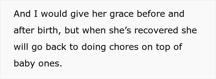 Text excerpt discussing a caring dad's support and chores while pregnant daughter recovers after moving back home.