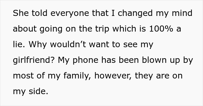 Text describing a family conflict where a sister hijacks a road trip and expects babysitting from others. Text describing a family conflict where a sister hijacks a road trip and expects babysitting from others.