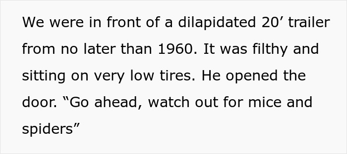 Dilapidated 20-foot army trailer found by teens replacing expected portable darkroom at surplus auction site.