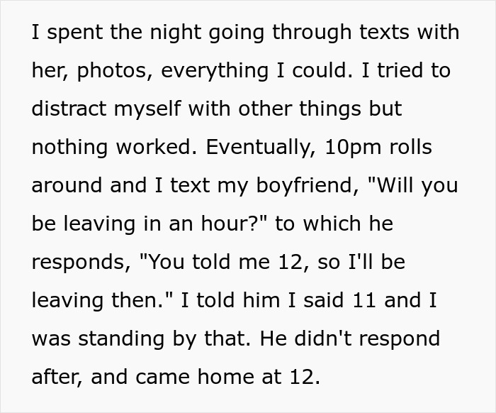 Text excerpt describing a woman&rsquo;s emotional struggle revealing her boyfriend&rsquo;s true character during a difficult time.