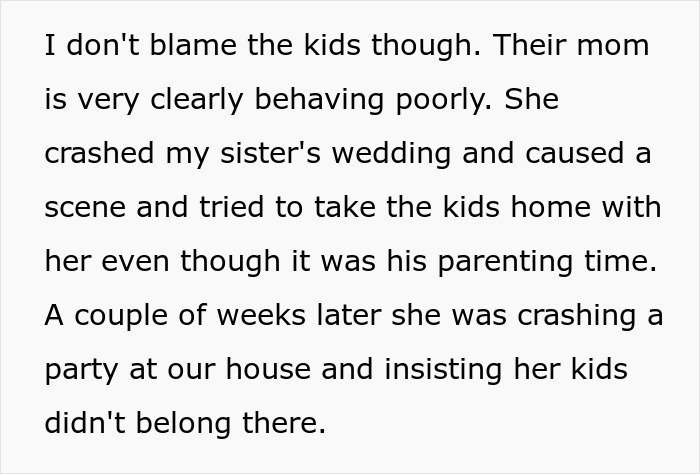 Text excerpt about family drama involving a nightmare ex ruining family events and wedding plans. - 4