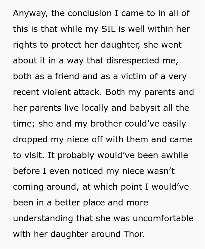 Text discussing concerns about a dog labeled too dangerous to be around kids after attacking a stalker who broke into a home. Text discussing concerns about a dog labeled too dangerous to be around kids after attacking a stalker who broke into a home.