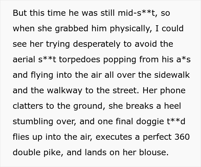 Man&rsquo;s petty revenge on entitled dog owner involves a clever button press causing chaotic dog incidents on the sidewalk.